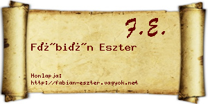 Fábián Eszter névjegykártya