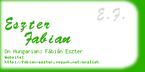 eszter fabian business card